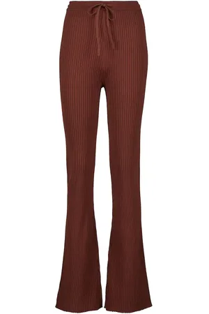 Nanushka Cornelie ribbed-knit high-rise pants