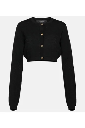 VERSACE Medusa jacquard cropped cardigan