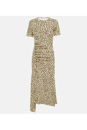 Paco rabanne Leopard-print jersey midi dress