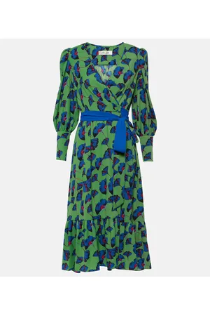 Diane von Furstenberg Blade printed crÃªpe wrap dress
