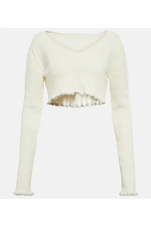 Jacquemus La Maille Santon linen-blend crop top