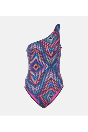 ERES Multicolor one-shoulder swimsuit