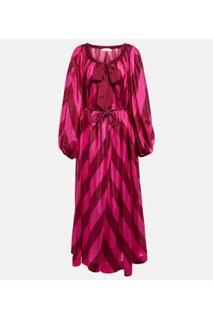 ZIMMERMANN Chevron-printed silk kaftan
