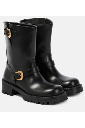 VERSACE Leather ankle boots
