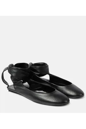The Attico Cloe leather slingback flats