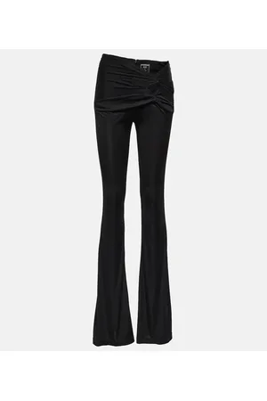 VERSACE X Dua Lipa gathered jersey flared pants