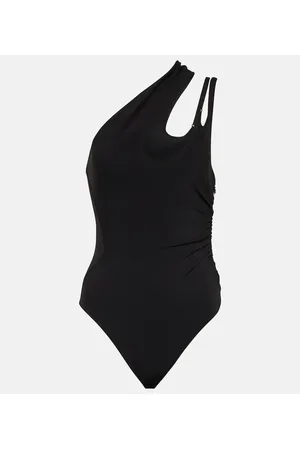 MUGLER Asymmetric jersey bodysuit