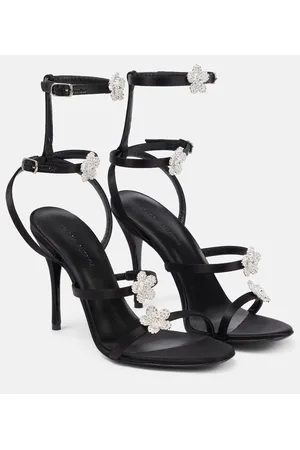 MAGDA BUTRYM Crystal-embellished satin sandals