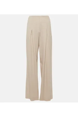 Fforme Faye high-rise wool wide-leg pants