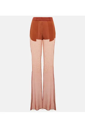 Nensi Dojaka Mid-rise wide-leg silk pants
