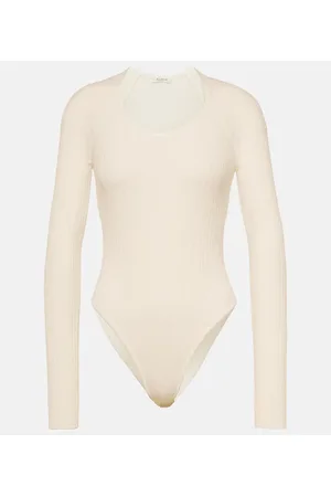 Alaïa AlaÃ¯a Ribbed-knit bodysuit