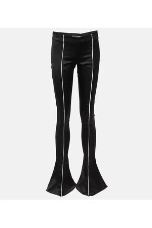 Didu Low-rise flared silk satin pants