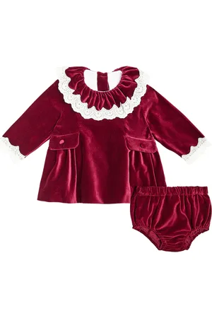 La Coqueta Daroca velvet dress and bloomers set