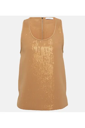 Max Mara Pistoia sequined georgette top