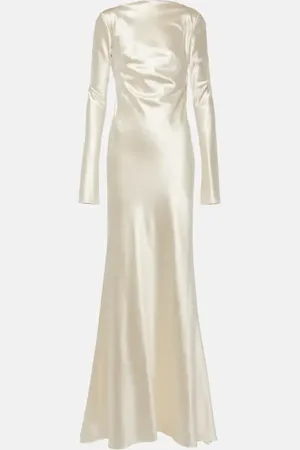 Danielle Frankel Bridal Simone wool and silk satin gown