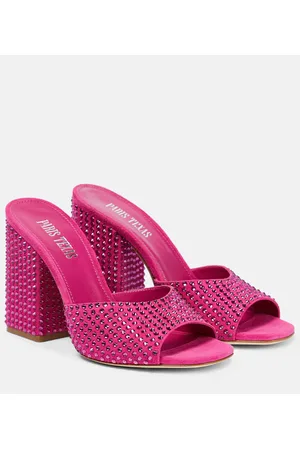 PARIS TEXAS Holly Anja embellished suede mules
