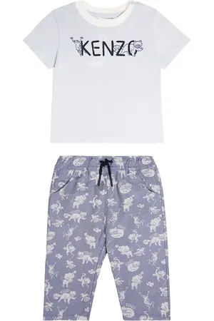 Kenzo Baby logo cotton T-shirt and pants set