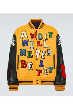 UNDERCOVER AppliquÃ© wool-blend varsity jacket