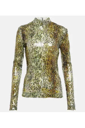 Stella McCartney Sequined mockneck top