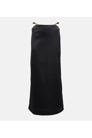 Ganni Satin maxi skirt