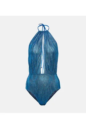 Missoni Jacquard halterneck swimsuit