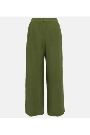 Velvet Lola high-rise wide-leg linen pants