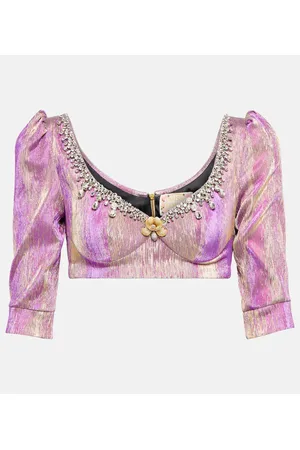 Miss Sohee Embellished crop top