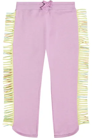 Stella McCartney Fringed cotton jersey sweatpants