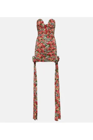 MAGDA BUTRYM Floral ruched minidress