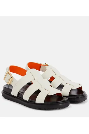 Marni Fussbett Gladiator leather sandals