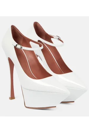 Amina Muaddi Yigit patent leather platform pumps