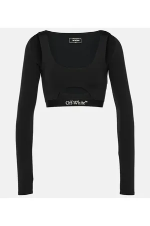 OFF-WHITE Logo cutout cropped top