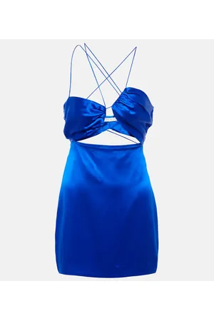 The Sei Asymmetrical silk satin minidress