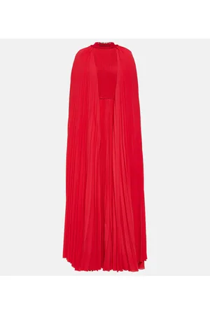 Balenciaga Caped pleated gown