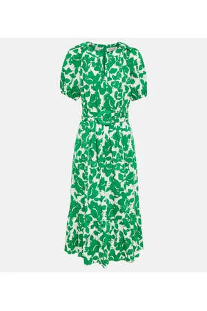 Diane von Furstenberg Lindy floral cotton midi dress