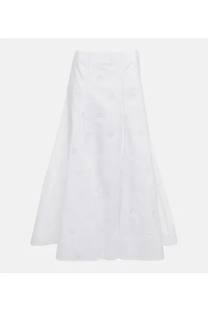 Chloé ChloÃ© Broderie anglaise cotton midi skirt