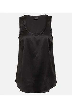 Brunello Cucinelli Silk-blend tank top
