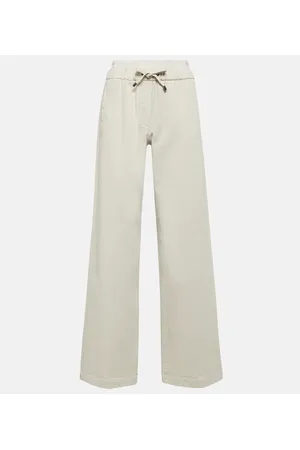 Brunello Cucinelli High-rise wide-leg jeans