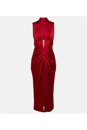 Rasario Draped cutout midi dress