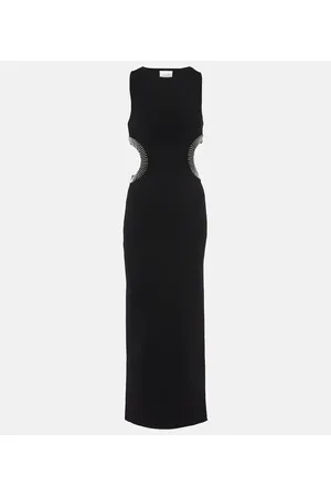 GALVAN Mirrored Luna cutout maxi dress