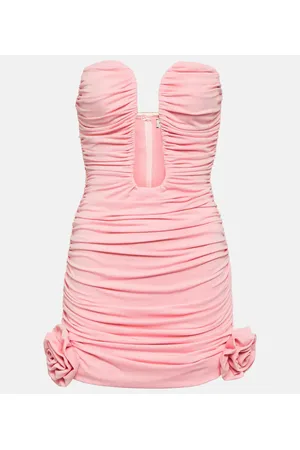 MAGDA BUTRYM Floral-appliquÃ© ruched minidress