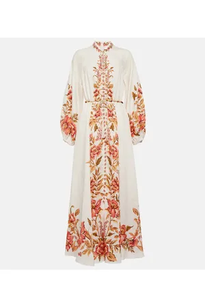 ZIMMERMANN Vacay Billow belted floral linen maxi dress