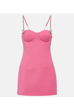 AREA Embellished wool minidress
