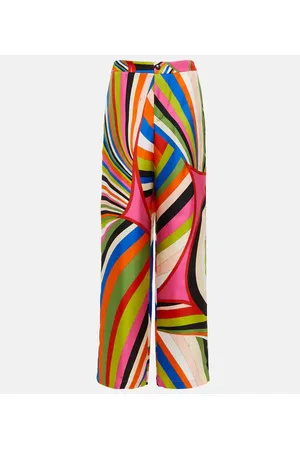 Puccini Iride silk twill wide-leg pants