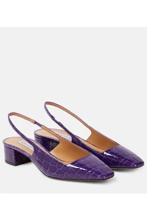 Aquazzura Ginza 35 patent leather slingback pumps