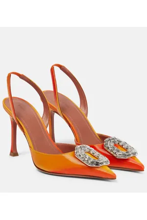 Amina Muaddi Camelia 90 PVC slingback pumps