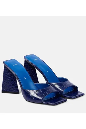 The Attico Mini Devon 85 croc-effect leather mules