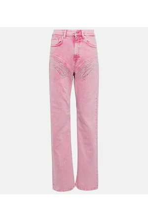 Y / PROJECT Crystal-embellished wide-leg jeans