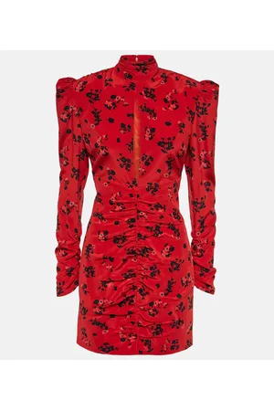 Alessandra Rich Floral silk minidress