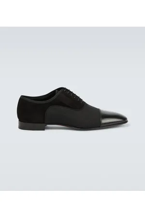 Christian Louboutin Greggo leather-trimmed Oxford shoes